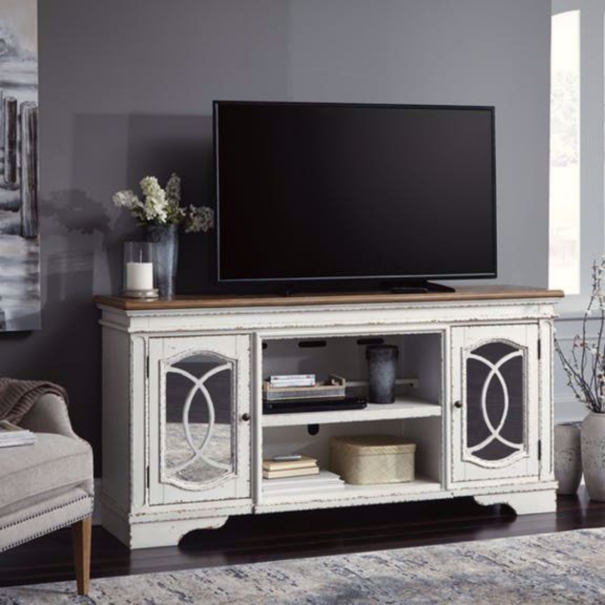 Roslyn Xl Tv Console Babette S Furniture Home