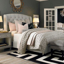 Picture of Paris Upholstered Tufted King Bed in Natural Herringbone Linen