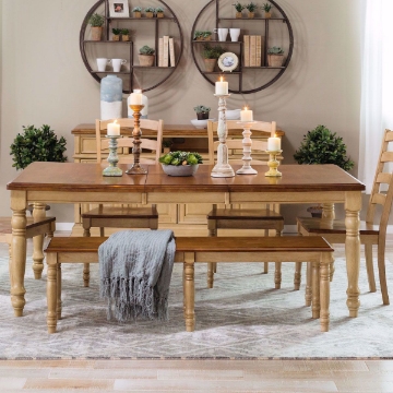Picture of Quails Run Almond Table With 18" Leaf