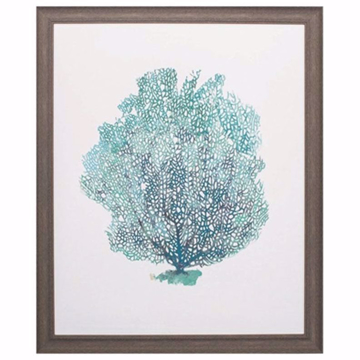 Picture of Aqua Coral On White I Art Print