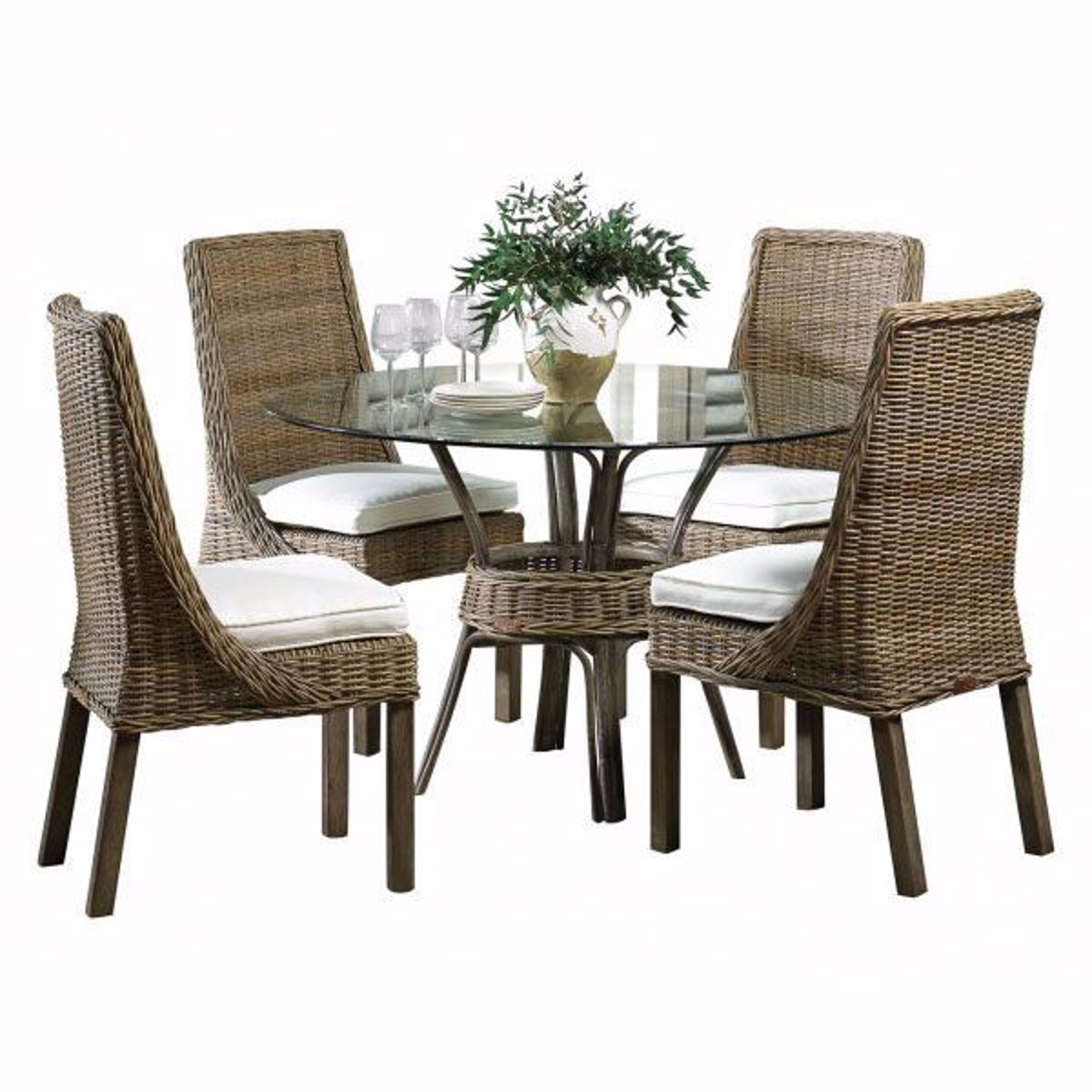 Picture of Exuma 5 Piece Round Glass Dining Set