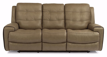 Picture of Wicklow Power Reclining Leather Sofa with Power Headrest