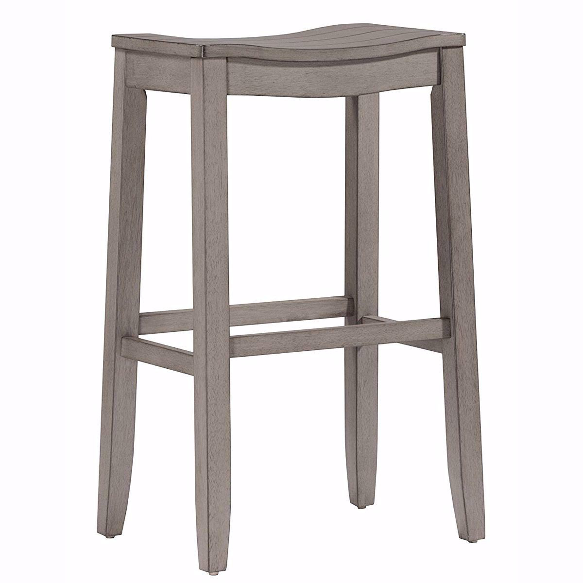 Picture of Fiddler Saddle Backless Aged Gray Counter Stool