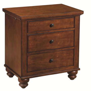 Picture of Cambridge Liv360 Brown Cherry 3 Drawer Nightstand
