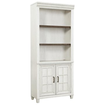 Picture of Caraway Aged Ivory Door Bookcase