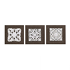 Picture of White Mandala Trinity 3D Embellished Linen Canvas 3 Piece Wall Art