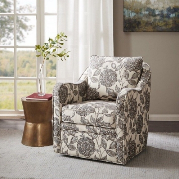 Picture of Brianne Slub Weave Wide Seat Swivel Arm Chair