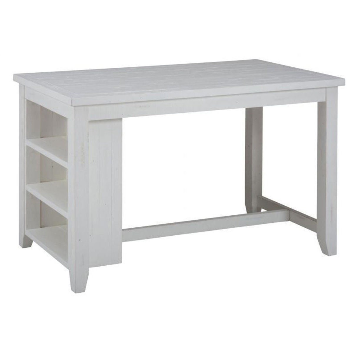 Picture of Madaket White Counter Height Table with 3 Shelf Storage