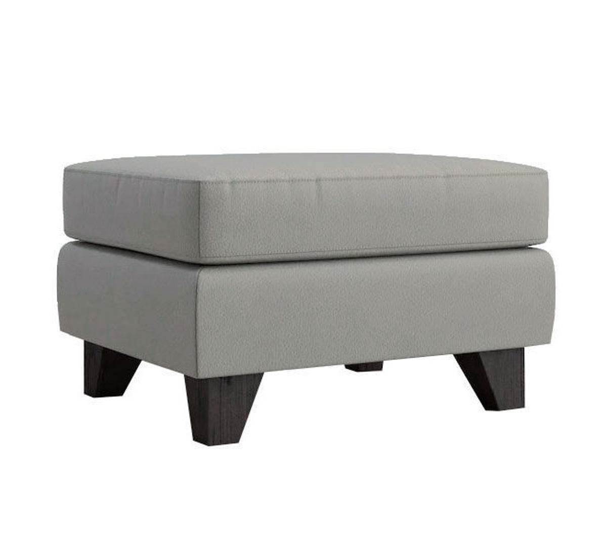 Picture of Greyson Leather Ottoman in Putty