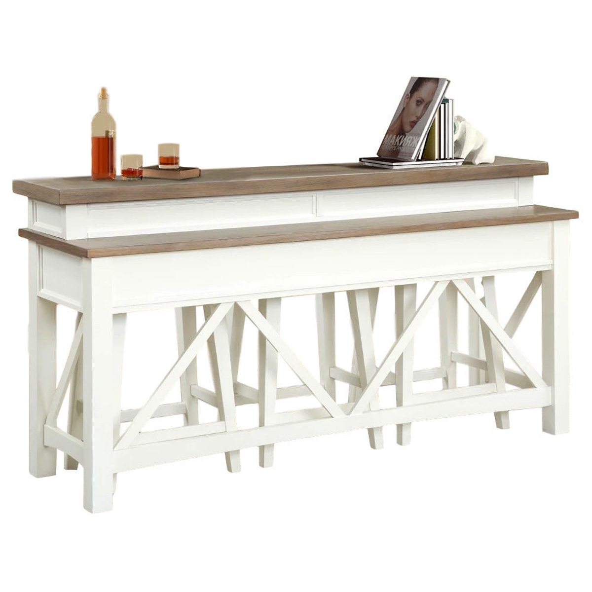 Picture of Americana 4 Piece Console Bar and Stool Set