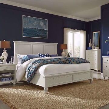 Picture of Cambridge White King Panel Bed