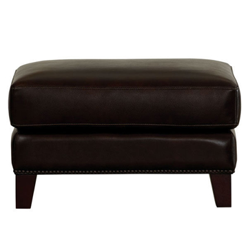 Picture of Pierce Hickory Leather Ottoman