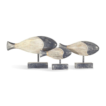Picture of Wood Fish Sculpture Set