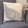 Picture of Paisley Charcoal Gray 20" Square Outdoor Pillow