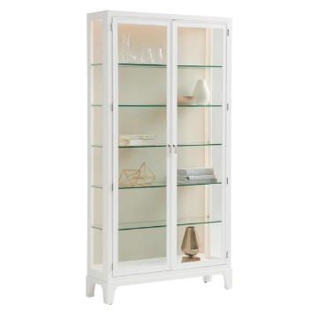 Picture of LAKESHORE CURIO WITH ALABASTER BACK PANEL