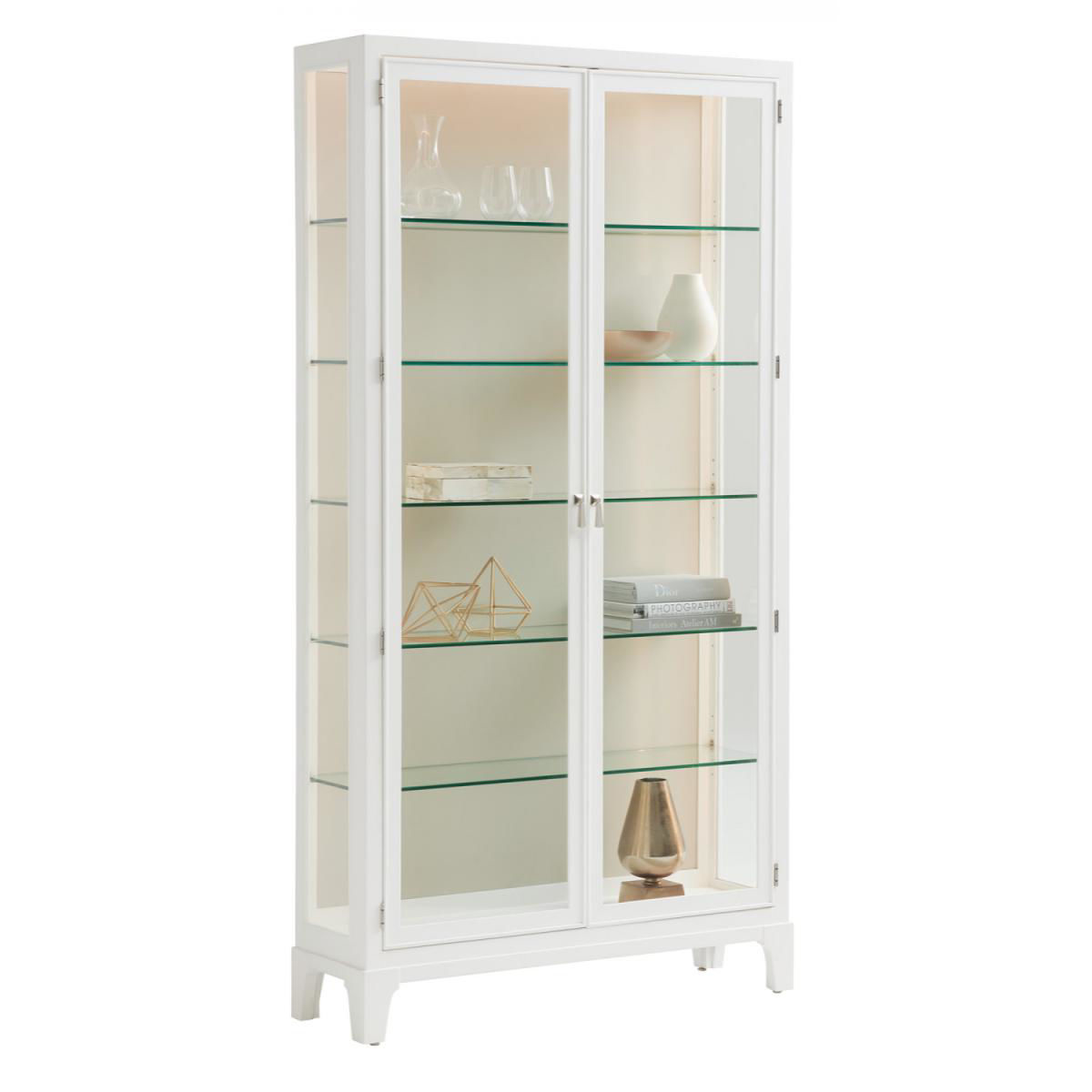 Picture of LAKESHORE CURIO WITH TAUPE BACK PANEL