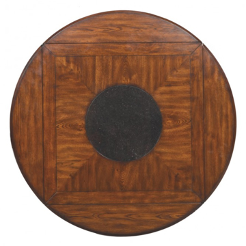 Picture of 60" Zahara Round Table  with Granite Lazy Susan