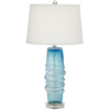 Picture of ARTIC BLUE GLASS SEEDED LAMP