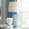 Picture of ARTIC BLUE GLASS SEEDED LAMP