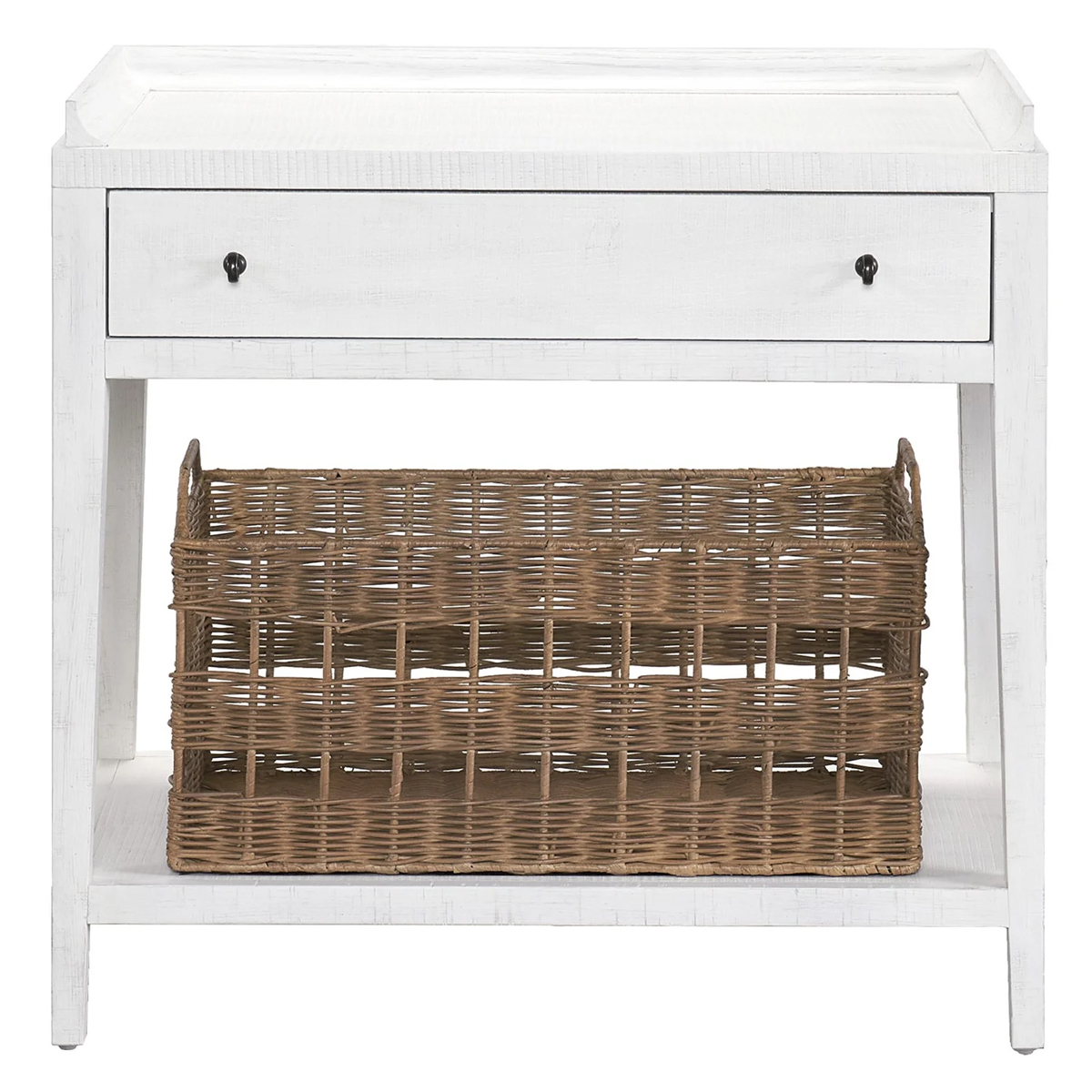 Picture of MODERN FARMHOUSE LEG NIGHTSTAND WITH BASKET