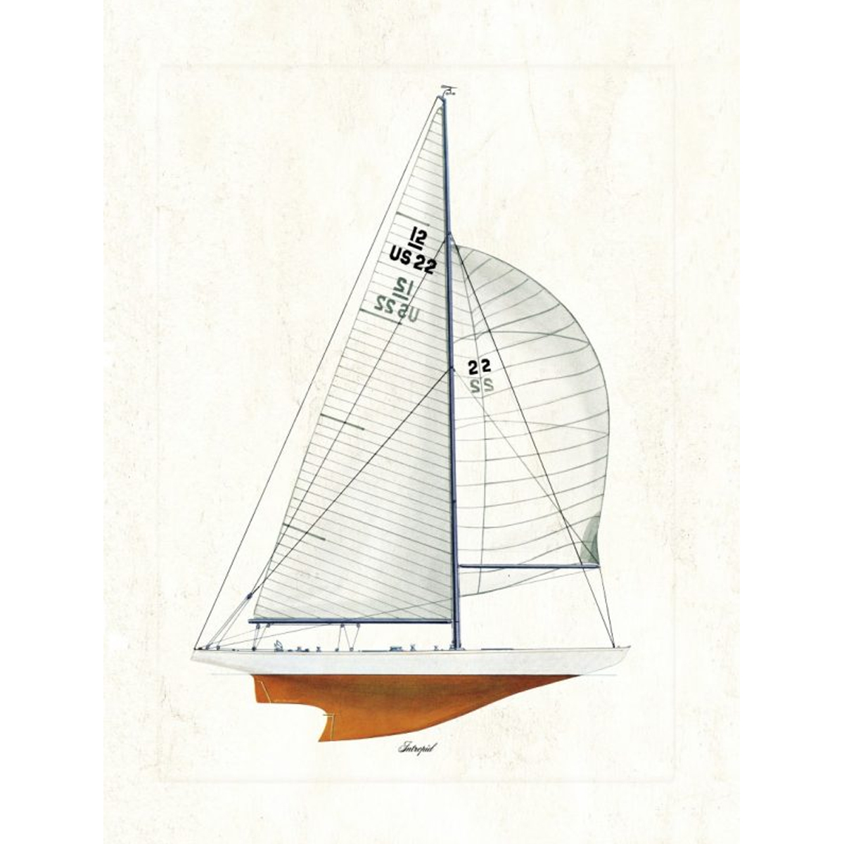 Picture of 30X36 VINTAGE INTREPID YACHT
