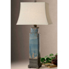 Picture of SOPRANA DISTRESSED BLUE GLAZE TABLE LAMP