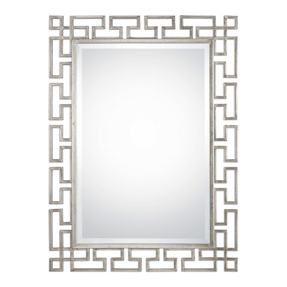 Picture of AGATA  ANTIQUE SILVER METAL RECTANGLE MIRROR
