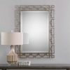 Picture of AGATA  ANTIQUE SILVER METAL RECTANGLE MIRROR
