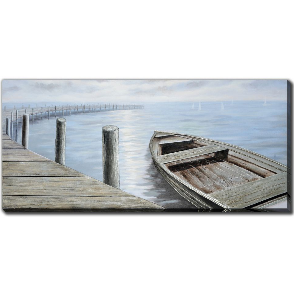 Picture of CURVED DOCK AND BOAT CANVAS