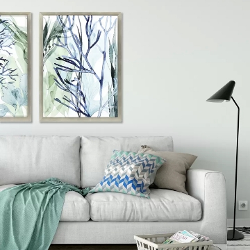 Picture of SEA LEAVES II CORAL ART