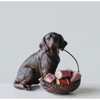 Picture of DOG WITH BASKET STATUE