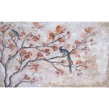 Picture of PERCHED BIRD PRINT 60X36 FRAMED