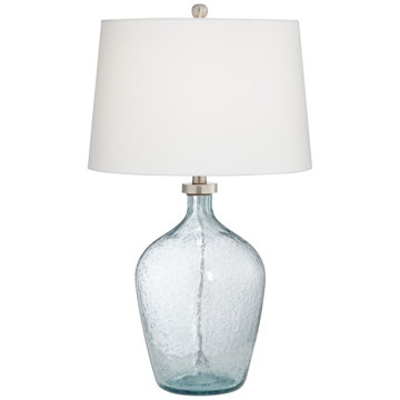 Picture of CLEAR BLUE BUBBLE GLASS  TABLE LAMP