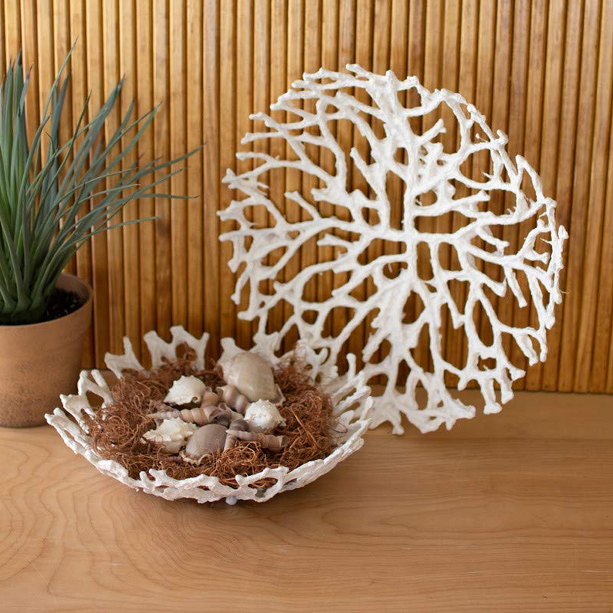 Picture of PAPER & WIRE CORAL BASKETS (Set of 2)