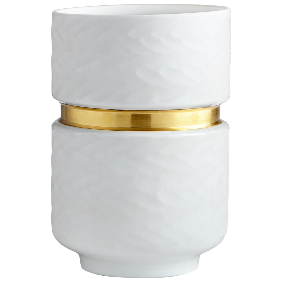 Picture of SMALL STOCKHOLM WHITE/GOLD VASE