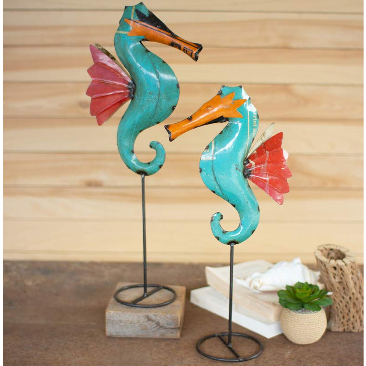 Picture of METAL SEAHORSE FIGURINES (Set of 2)