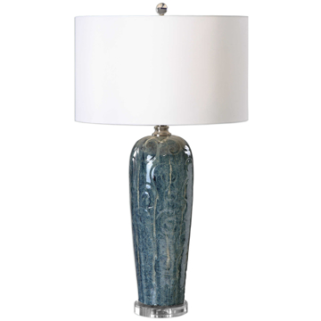 Picture of MARIA BLUE GLAZED TABLE LAMP