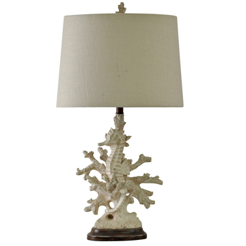 Picture of DISTRESSED WHITE CORAL T-LAMP