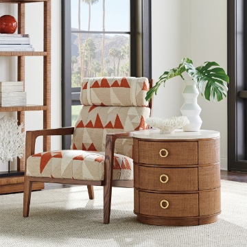 Picture of BANNING RAFFIA LAMP TABLE