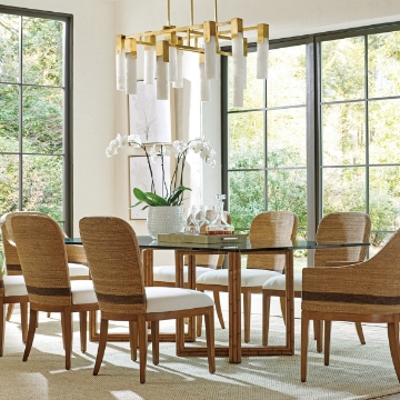Picture of SHERIDAN 84X48 TABLE WITH GLASS TOP