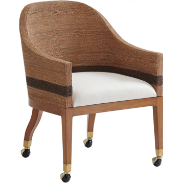 Picture of DORIAN WOVEN CASTERED ARM CHAIR