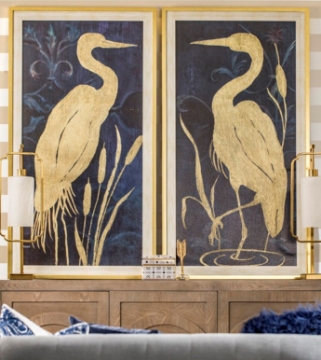 Picture of CRANES AND CATTAILS II ART