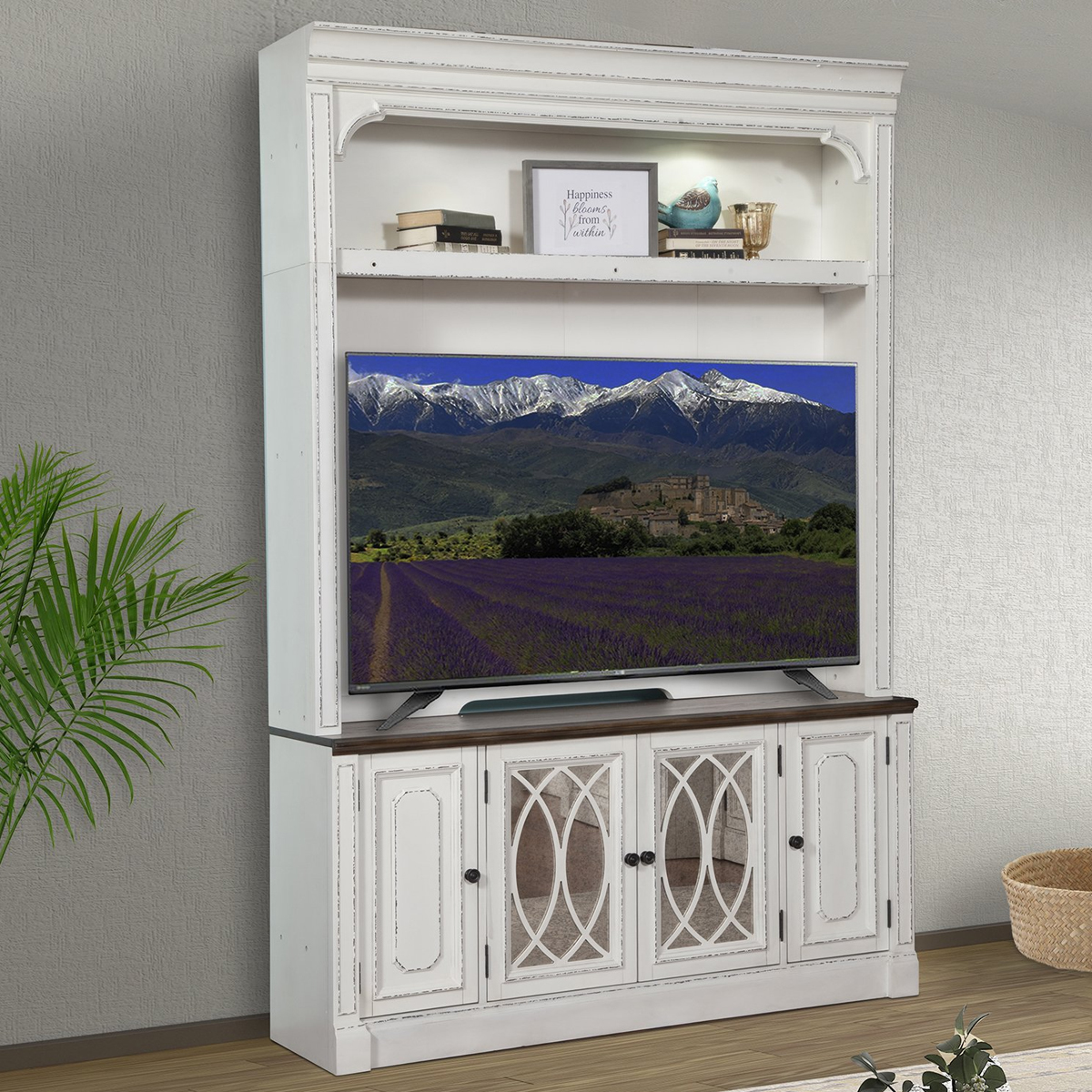 Picture of PROVENCE 63 TV CONSOLE WITH HUTCH