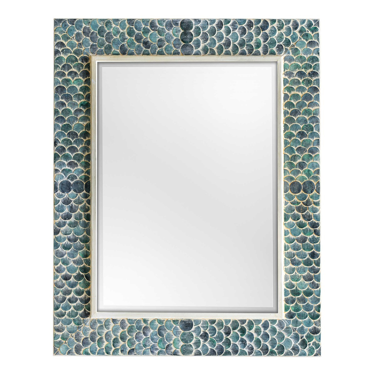 Picture of MAKARIA TURQ/WHT RECT. MIRROR