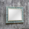 Picture of MAKARIA TURQ/WHT RECT. MIRROR