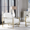 Picture of CARDONI WHITE BRUSHED GOLD T-LAMP