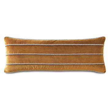 Picture of MEDERNA CHANNELED YELLOW VELVET PILLOW
