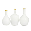 Picture of S/3 WHITE GOLD GLAM VASES