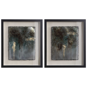 Picture of RUSTIC PATINA ABSTRACT S/2 ART