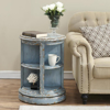 Picture of COTTAGE BLUE SWIVEL ACCENT TABLE